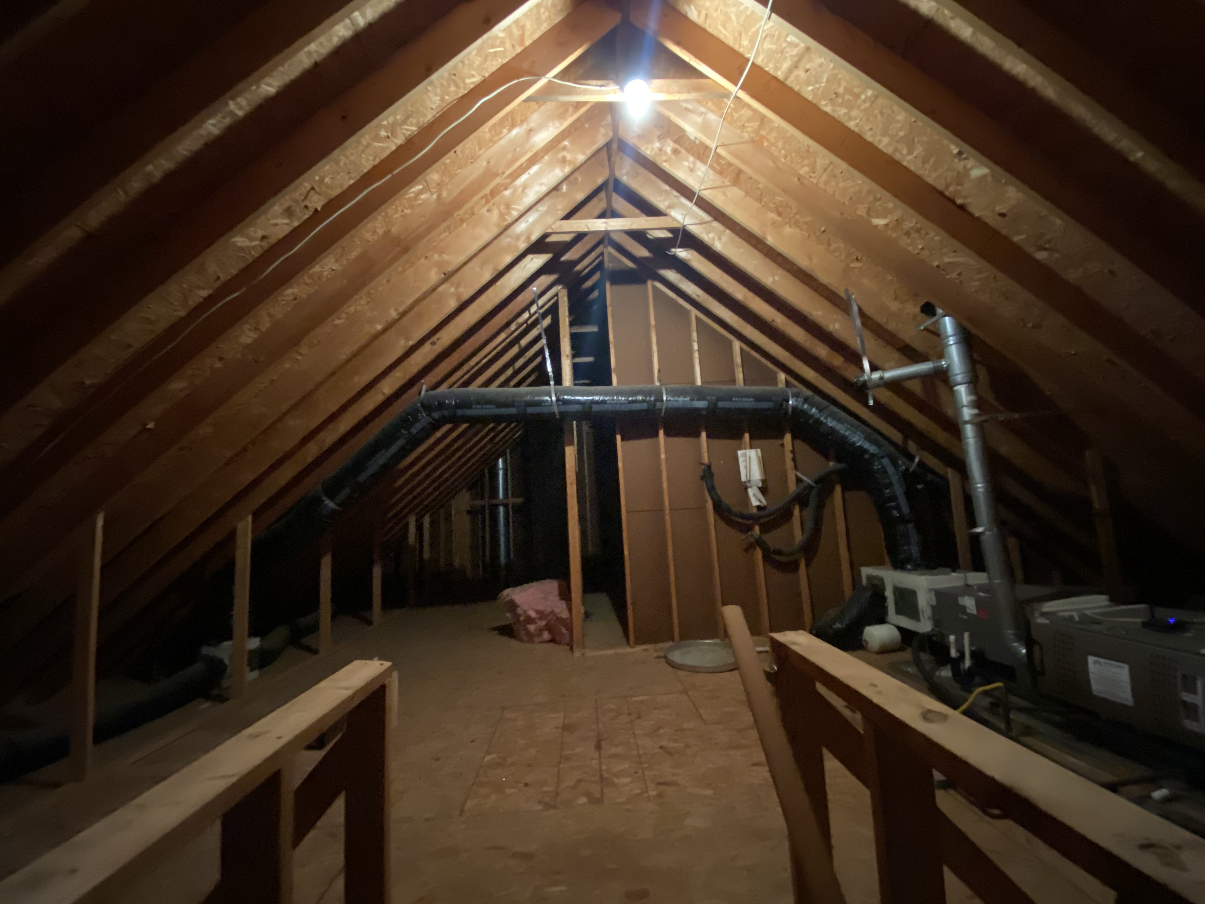 Attic Bonus Room before renovation in Apex, NC