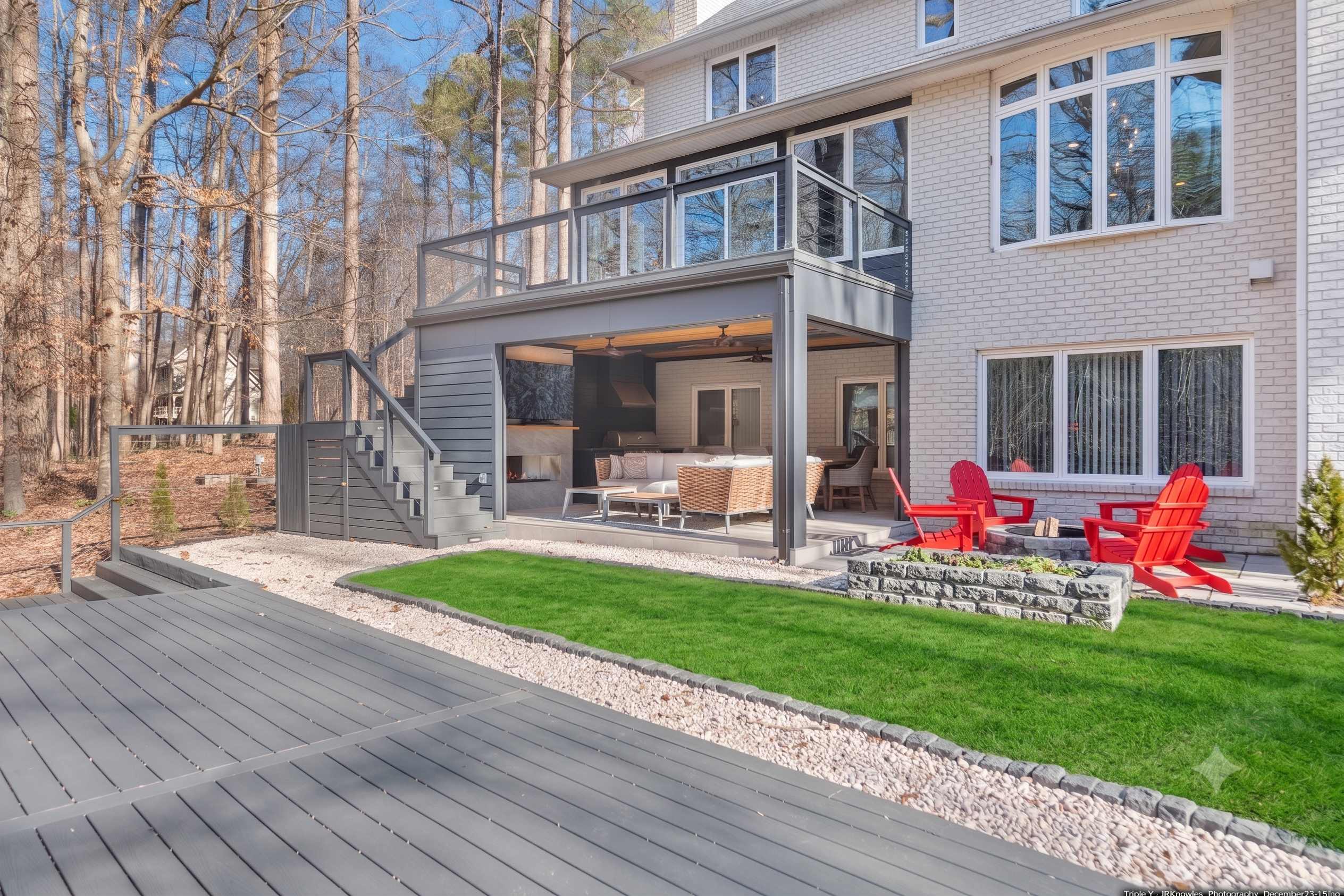 Rear Exterior & Outdoor Living after renovation in Raleigh, NC